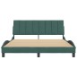 vidaXL Estructura cama con cabecero terciopelo verde oscuro 160x200 cm vidaXL Estructura cama con cabecero terciopelo verde oscuro 160x200 cm