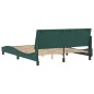 vidaXL Estructura cama con cabecero terciopelo verde oscuro 160x200 cm vidaXL Estructura cama con cabecero terciopelo verde oscuro 160x200 cm