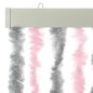 vidaXL Cortina antimoscas chenilla gris plateado y rosa 100x220 cm vidaXL Cortina antimoscas chenilla gris plateado y rosa 100x220 cm