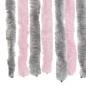 vidaXL Cortina antimoscas chenilla gris plateado y rosa 100x220 cm vidaXL Cortina antimoscas chenilla gris plateado y rosa 100x220 cm