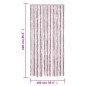vidaXL Cortina antimoscas chenilla gris plateado y rosa 100x220 cm vidaXL Cortina antimoscas chenilla gris plateado y rosa 100x220 cm