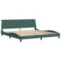 vidaXL Estructura cama con cabecero terciopelo verde oscuro 200x200 cm