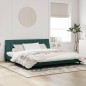 vidaXL Estructura cama con cabecero terciopelo verde oscuro 200x200 cm