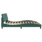 vidaXL Estructura cama con cabecero terciopelo verde oscuro 200x200 cm