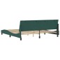 vidaXL Estructura cama con cabecero terciopelo verde oscuro 200x200 cm
