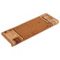 vidaXL Alfombrilla autoadhesiva de escalera 15 uds beige 65x21x4 cm vidaXL Alfombrilla autoadhesiva de escalera 15 uds beige 65x21x4 cm