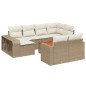 vidaXL Set de sofás de jardín 11pzas con cojines ratán sintético beige vidaXL Set de sofás de jardín 11pzas con cojines ratán sintético beige