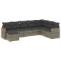 vidaXL Set de sofás de jardín 8 pzas y cojines ratán sintético gris vidaXL Set de sofás de jardín 8 pzas y cojines ratán sintético gris