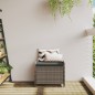 vidaXL Taburete de jardín con cojín ratán sintético gris 58x46x46 cm vidaXL Taburete de jardín con cojín ratán sintético gris 58x46x46 cm
