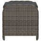 vidaXL Taburete de jardín con cojín ratán sintético gris 58x46x46 cm vidaXL Taburete de jardín con cojín ratán sintético gris 58x46x46 cm