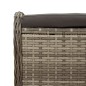 vidaXL Taburete de jardín con cojín ratán sintético gris 58x46x46 cm vidaXL Taburete de jardín con cojín ratán sintético gris 58x46x46 cm