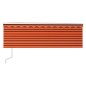 vidaXL Toldo automático persiana LED sensor viento naranja marrón 4x3m vidaXL Toldo automático persiana LED sensor viento naranja marrón 4x3m