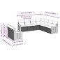 vidaXL Set de muebles de jardín 9 pzas y cojines ratán sintético gris vidaXL Set de muebles de jardín 9 pzas y cojines ratán sintético gris
