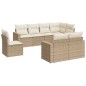 vidaXL Juego de sofás de jardín con cojines beige 8 pzas ratán PE vidaXL Juego de sofás de jardín con cojines beige 8 pzas ratán PE