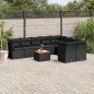 vidaXL Set de sofás de jardín 10 pzas cojines ratán sintético negro vidaXL Set de sofás de jardín 10 pzas cojines ratán sintético negro
