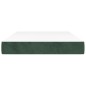 vidaXL Colchón muelles ensacados terciopelo verde oscuro 120x200x20 cm vidaXL Colchón muelles ensacados terciopelo verde oscuro 120x200x20 cm