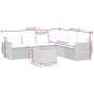 vidaXL Set de sofás de jardín 7 piezas con cojines ratán PE gris vidaXL Set de sofás de jardín 7 piezas con cojines ratán PE gris