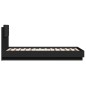 vidaXL Estructura de cama con cabecero y luces LED negro 90x190 cm vidaXL Estructura de cama con cabecero y luces LED negro 90x190 cm