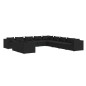 vidaXL Set muebles de jardín 11 pzas y cojines ratán sintético negro vidaXL Set muebles de jardín 11 pzas y cojines ratán sintético negro