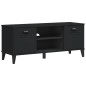 vidaXL Banco zapatero VIKEN madera maciza de pino negro 106x35x45 cm vidaXL Banco zapatero VIKEN madera maciza de pino negro 106x35x45 cm