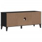 vidaXL Banco zapatero VIKEN madera maciza de pino negro 106x35x45 cm vidaXL Banco zapatero VIKEN madera maciza de pino negro 106x35x45 cm