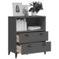 vidaXL Librería VIKEN madera maciza de pino gris antracita 80x40x90 cm vidaXL Librería VIKEN madera maciza de pino gris antracita 80x40x90 cm