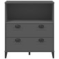 vidaXL Librería VIKEN madera maciza de pino gris antracita 80x40x90 cm vidaXL Librería VIKEN madera maciza de pino gris antracita 80x40x90 cm