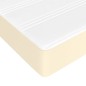 vidaXL Colchón de muelles ensacados cuero sintético crema 140x190x20cm vidaXL Colchón de muelles ensacados cuero sintético crema 140x190x20cm