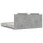 vidaXL Estructura de cama cabecero luces LED gris hormigón 200x200 cm vidaXL Estructura de cama cabecero luces LED gris hormigón 200x200 cm