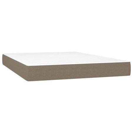 vidaXL Colchón de muelles ensacados tela gris taupe 140x190x20 cm