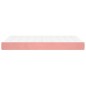 vidaXL Colchón de muelles ensacados terciopelo rosa 120x200x20 cm vidaXL Colchón de muelles ensacados terciopelo rosa 120x200x20 cm