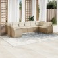 vidaXL Juego de sofás jardín con cojines beige 10 pzas ratán sintético vidaXL Juego de sofás jardín con cojines beige 10 pzas ratán sintético