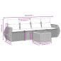 vidaXL Set de muebles de jardín 5 pzas y cojines ratán sintético negro vidaXL Set de muebles de jardín 5 pzas y cojines ratán sintético negro