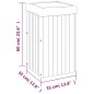 vidaXL Jardinera de madera maciza de acacia 35x35x60 cm
