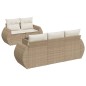 vidaXL Juego de sofás jardín con cojines 6 pzas ratán sintético beige vidaXL Juego de sofás jardín con cojines 6 pzas ratán sintético beige