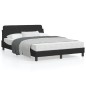vidaXL Estructura de cama con cabecero de terciopelo negro 140x200 cm
