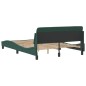 vidaXL Estructura cama con cabecero terciopelo verde oscuro 140x190 cm vidaXL Estructura cama con cabecero terciopelo verde oscuro 140x190 cm