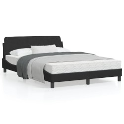 vidaXL Estructura de cama con cabecero de terciopelo negro 120x200 cm