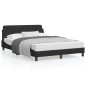 vidaXL Estructura de cama con cabecero de terciopelo negro 120x200 cm