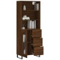 vidaXL Aparador alto madera contrachapada marrón roble 69,5x34x180 cm vidaXL Aparador alto madera contrachapada marrón roble 69,5x34x180 cm