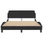 vidaXL Estructura de cama con cabecero de terciopelo negro 120x200 cm
