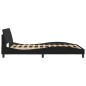 vidaXL Estructura de cama con cabecero de terciopelo negro 120x200 cm
