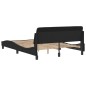 vidaXL Estructura de cama con cabecero de terciopelo negro 120x200 cm