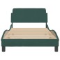 vidaXL Estructura cama con cabecero terciopelo verde oscuro 100x200 cm vidaXL Estructura cama con cabecero terciopelo verde oscuro 100x200 cm