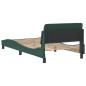 vidaXL Estructura cama con cabecero terciopelo verde oscuro 100x200 cm vidaXL Estructura cama con cabecero terciopelo verde oscuro 100x200 cm