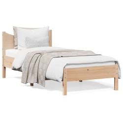 vidaXL Estructura de cama madera maciza de pino 90x200 cm
