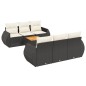 vidaXL Set de comedor de jardín 7 pzas y cojines ratán sintético negro vidaXL Set de comedor de jardín 7 pzas y cojines ratán sintético negro