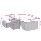vidaXL Set de sofás de jardín 8 piezas y cojines ratán sintético negro vidaXL Set de sofás de jardín 8 piezas y cojines ratán sintético negro