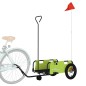 vidaXL Remolque para bicicletas hierro y tela Oxford verde vidaXL Remolque para bicicletas hierro y tela Oxford verde