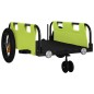 vidaXL Remolque para bicicletas hierro y tela Oxford verde vidaXL Remolque para bicicletas hierro y tela Oxford verde